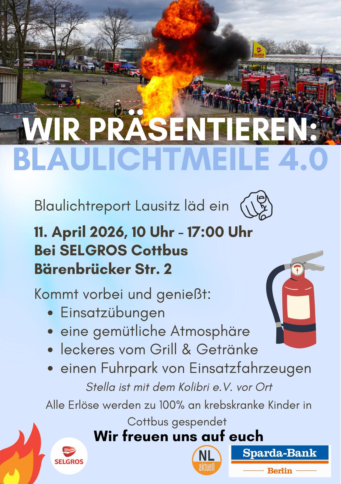 BLAULICHTMEILE 2026 – DAS Familien-Event in Cottbus!